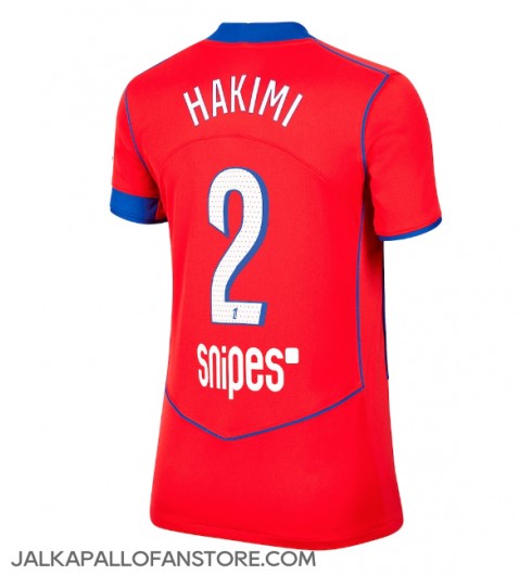 Paris Saint-Germain Achraf Hakimi #2 Kolmaspaita Naisten 2025-26 Lyhythihainen Paris Saint-Germain Achraf Hakimi #2 Kolmaspaita Naisten 2025-26 Lyhythihainen